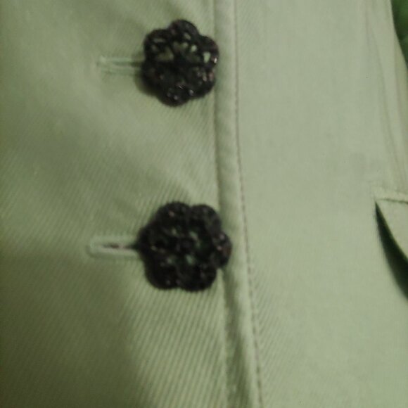 Kay Unger Mint Green 4 Button Blazer Jacket Pockets Silk Blend 16 - Picture 7 of 12